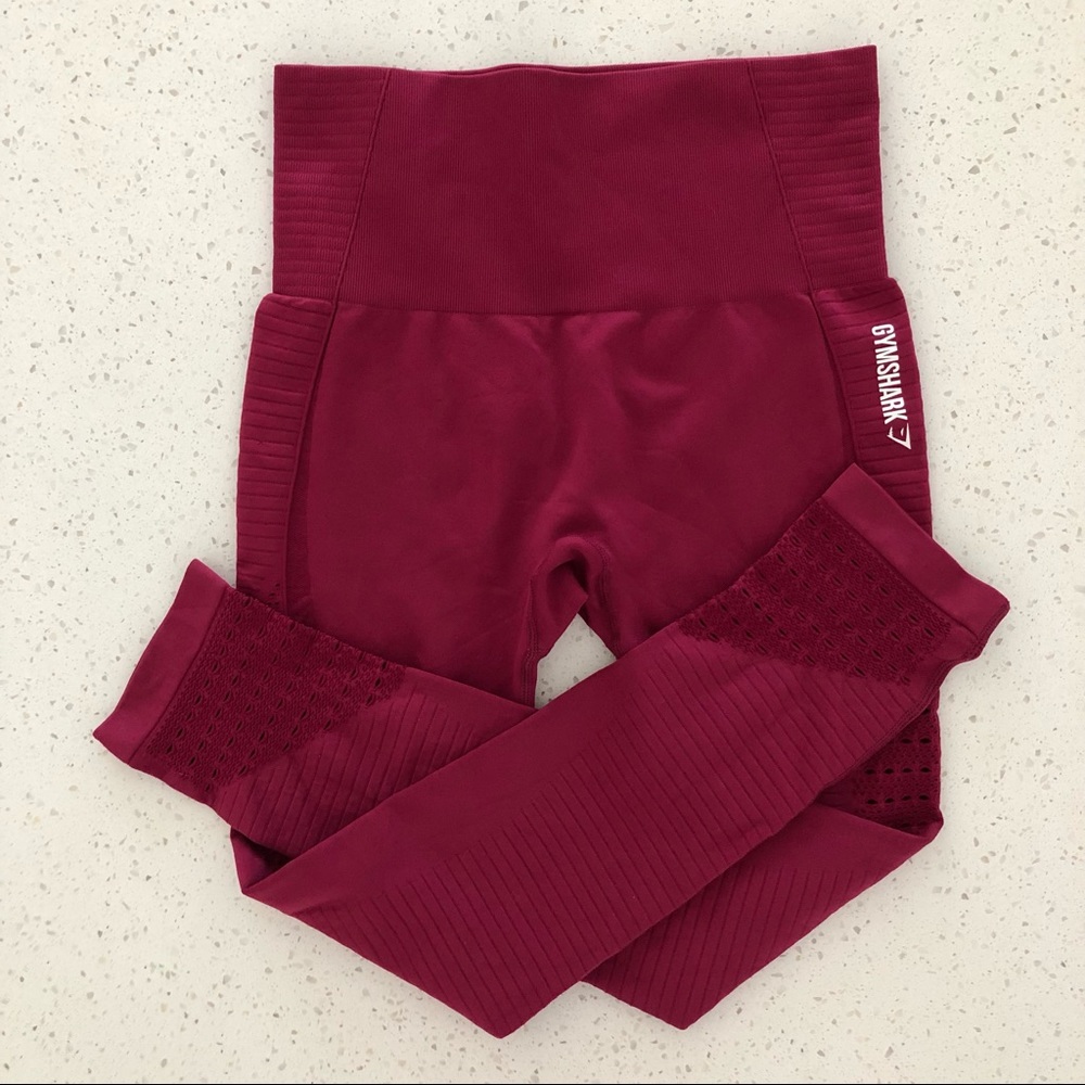 Gymshark Energy + Seamless Leggings Berry Red